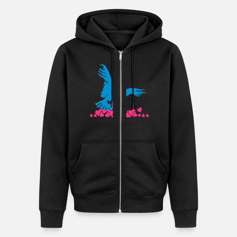 colombe (A, 1c) - Veste à capuche bio Premium Unisexe - noir