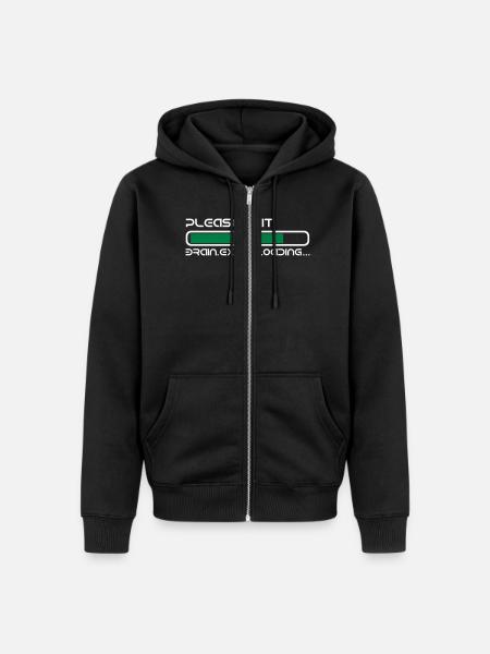 BRAIN IS LOADING - Veste à capuche bio Premium Unisexe - noir