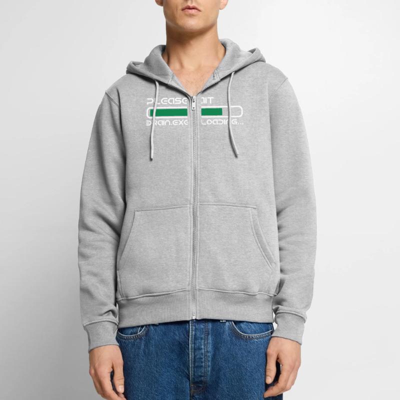 BRAIN IS LOADING Unisex Premium Organic Zip Hoodie