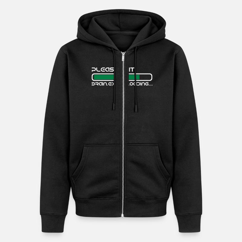 BRAIN IS LOADING - Veste à capuche bio Premium Unisexe - noir