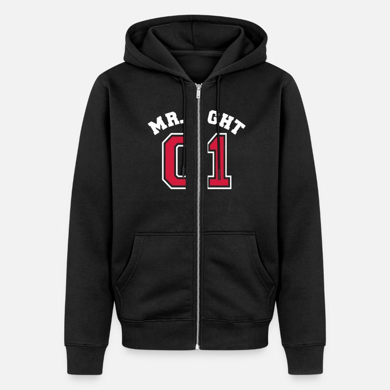 Mr. Right 01 - Veste à capuche bio Premium Unisexe - noir