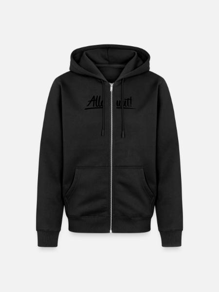 Alla guut! - Unisex Premium Bio Zip Hoodie - Schwarz