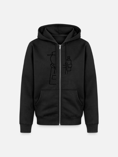 Male sprayer - Unisex Premium Organic Zip Hoodie - black