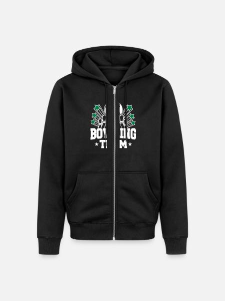 Bowling Team - Unisex Premium Bio Zip Hoodie - Schwarz