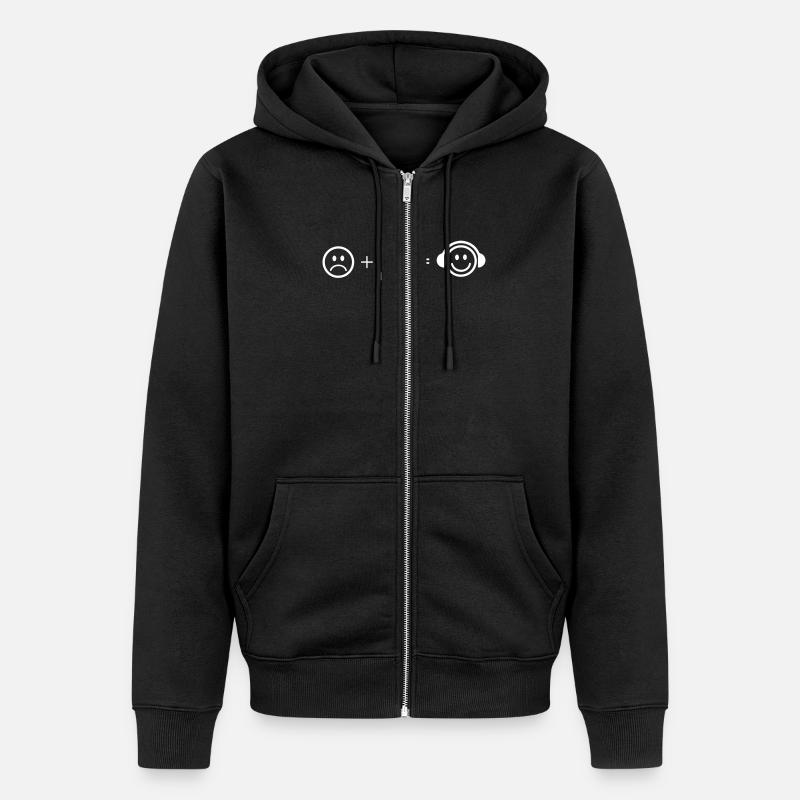 Musicien heureux - Veste à capuche bio Premium Unisexe - noir