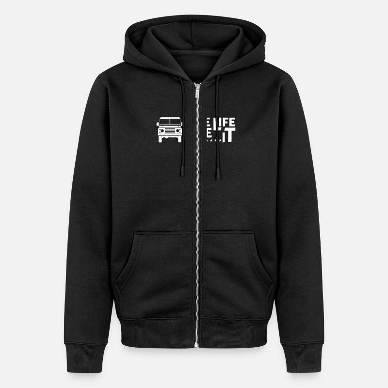 Une vie le vivre - Veste à capuche bio Premium Unisexe - noir
