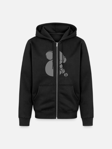 Koala - Unisex Premium Organic Zip Hoodie - black