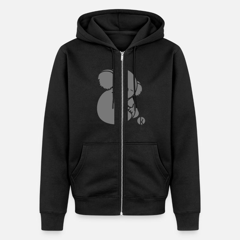 Koala - Unisex Premium Bio Zip Hoodie - Schwarz