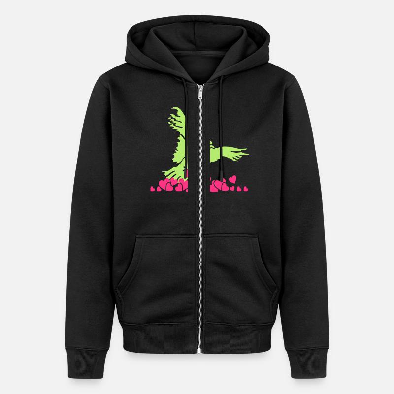 colombe (A, 1c) - Veste à capuche bio Premium Unisexe - noir