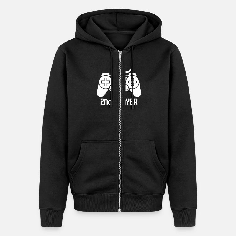 Second Player Game - Veste à capuche bio Premium Unisexe - noir