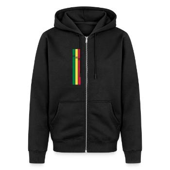 reggae - Veste à capuche bio Premium Unisexe - noir - Devant - Nico (187cm) & Julia (174cm)