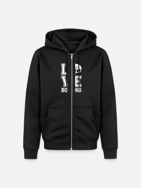 Amour de boxe - Veste à capuche bio Premium Unisexe - noir