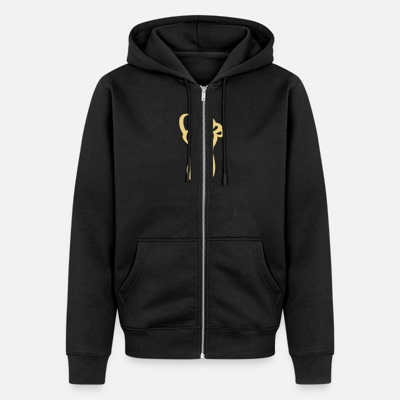 fuss - Unisex Premium Bio Zip Hoodie - Schwarz
