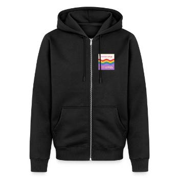 Rainbow Energy - Veste à capuche bio Premium Unisexe - noir - Devant - Nico (187cm) & Julia (174cm)