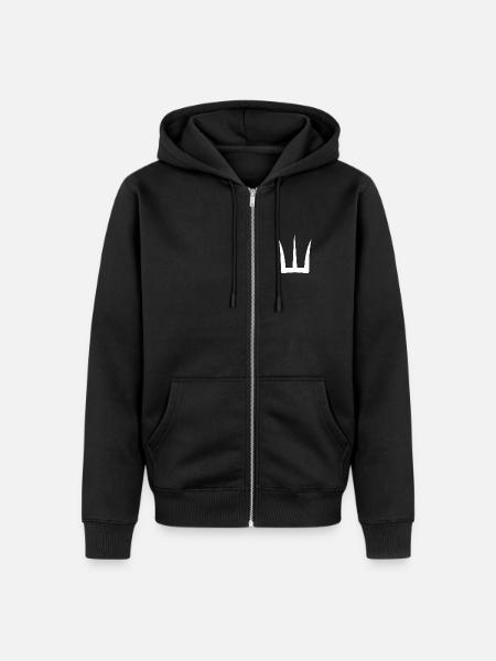 Trident Blanc - Veste à capuche bio Premium Unisexe - noir