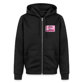 Andere Körper, Andere Geschichten - Unisex Premium Bio Zip Hoodie - Schwarz - Vorne - Nico (187cm) & Julia (174cm)