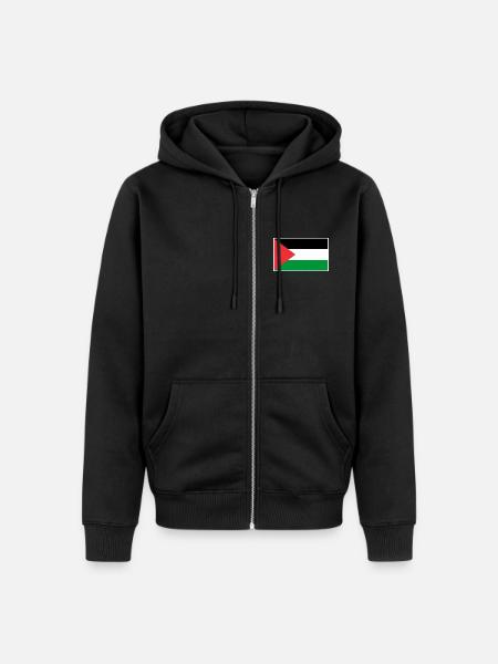 Palestine Flag - Unisex Premium Bio Zip Hoodie - Schwarz