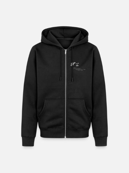 E is for Eejit Funny Dictionary Definition Design - Unisex Premium Organic Zip Hoodie - black