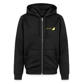 Lemon Squeezy - Veste à capuche bio Premium Unisexe - noir - Devant - Nico (187cm) & Julia (174cm)
