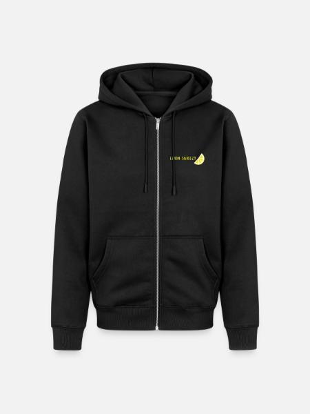 Lemon Squeezy - Unisex Premium Organic Zip Hoodie - black