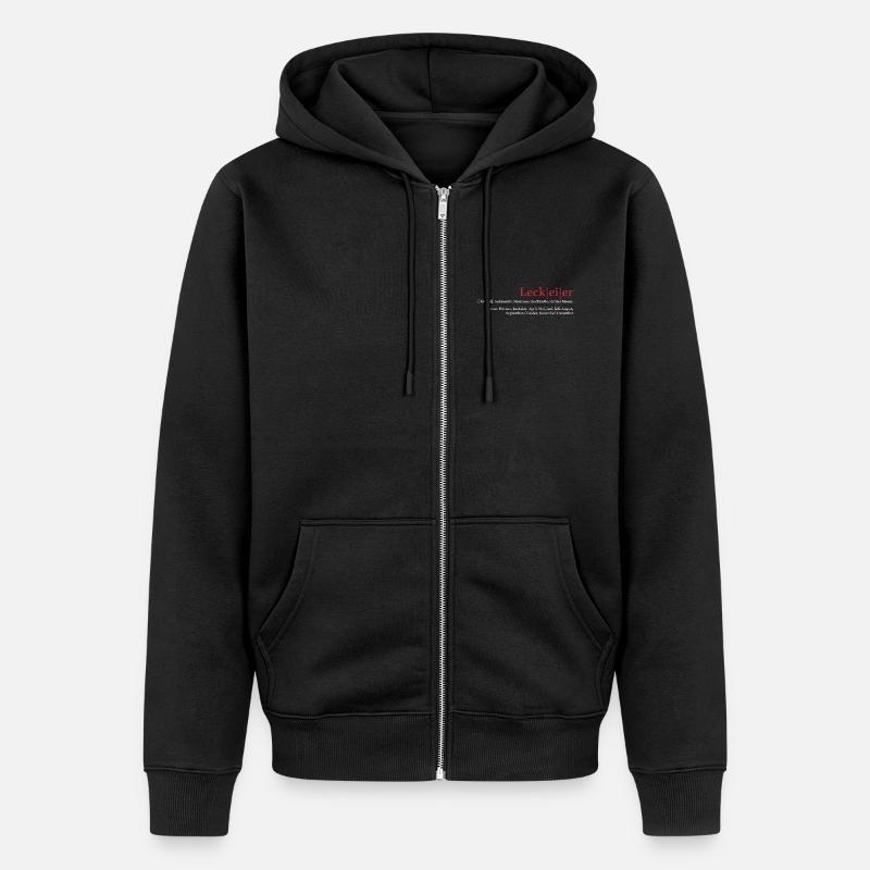Leck Eier - Unisex Premium Bio Zip Hoodie - Schwarz