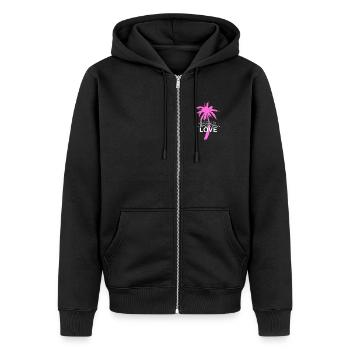 Hawaï - Veste à capuche bio Premium Unisexe - noir - Devant - Nico (187cm) & Julia (174cm)