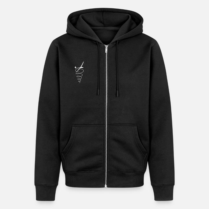 Thermalling Glider Bright - Unisex Premium Bio Zip Hoodie - Schwarz