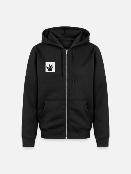 Mimi the Black Cat - Unisex Premium Organic Zip Hoodie - black