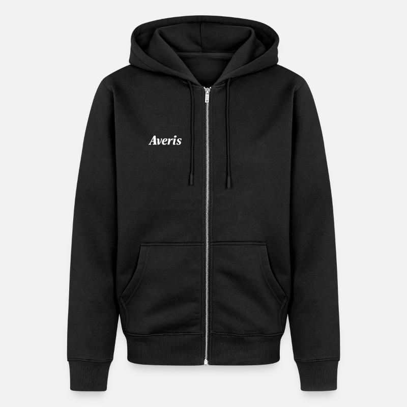 Averis Pullover  - Unisex Premium Bio Zip Hoodie - Schwarz