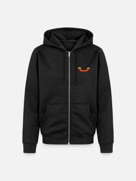 Harry Potter Gryffindor Banner Embroidery Design - Premium økologisk unisex-hættejakke - sort