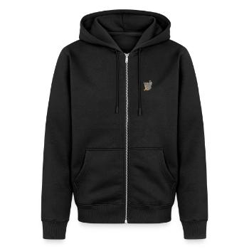 Foodbox asiatique - Veste à capuche bio Premium Unisexe - noir - Devant - Nico (187cm) & Julia (174cm)