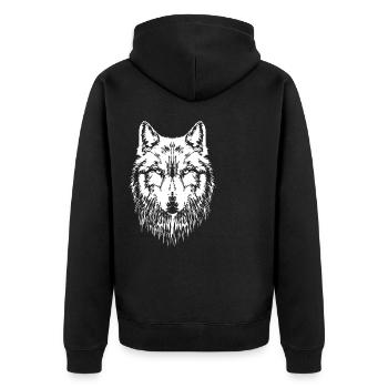 Tête de loup - Veste à capuche bio Premium Unisexe - noir - Dos - Nico (187cm)