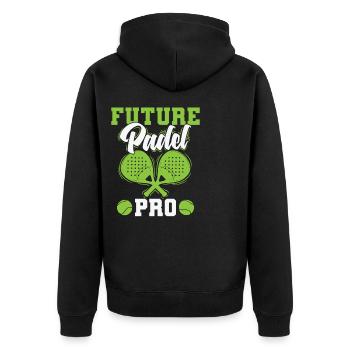 Future Padel Pro Tennis Ballsport - Veste à capuche bio Premium Unisexe - noir - Dos - Nico (187cm)