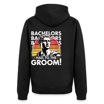 Enterrement de vie de garçon Hommes - Veste à capuche bio Premium Unisexe - noir - Dos - Nico (187cm)