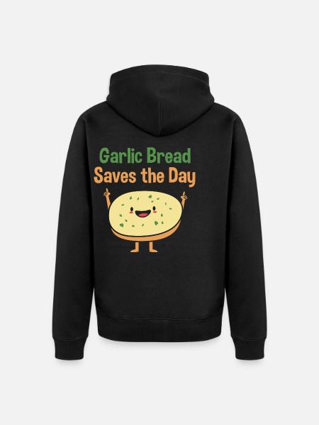 Bread Garlic - Unisex Premium Organic Zip Hoodie - black