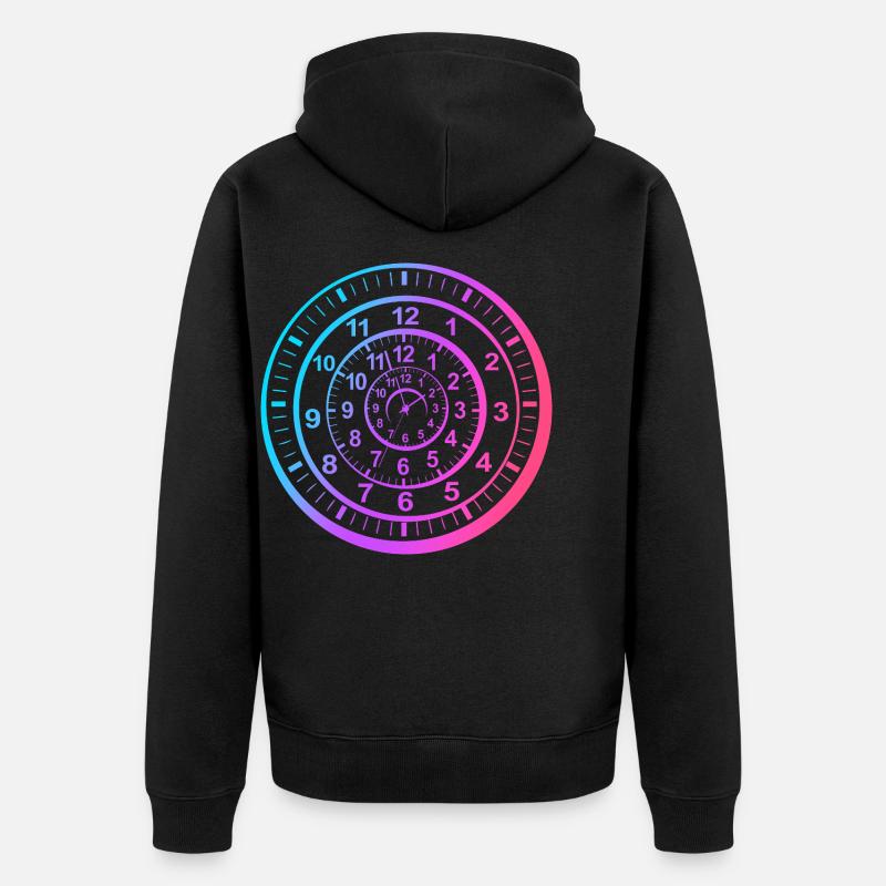 Voyage dans le temps - Veste à capuche bio Premium Unisexe - noir