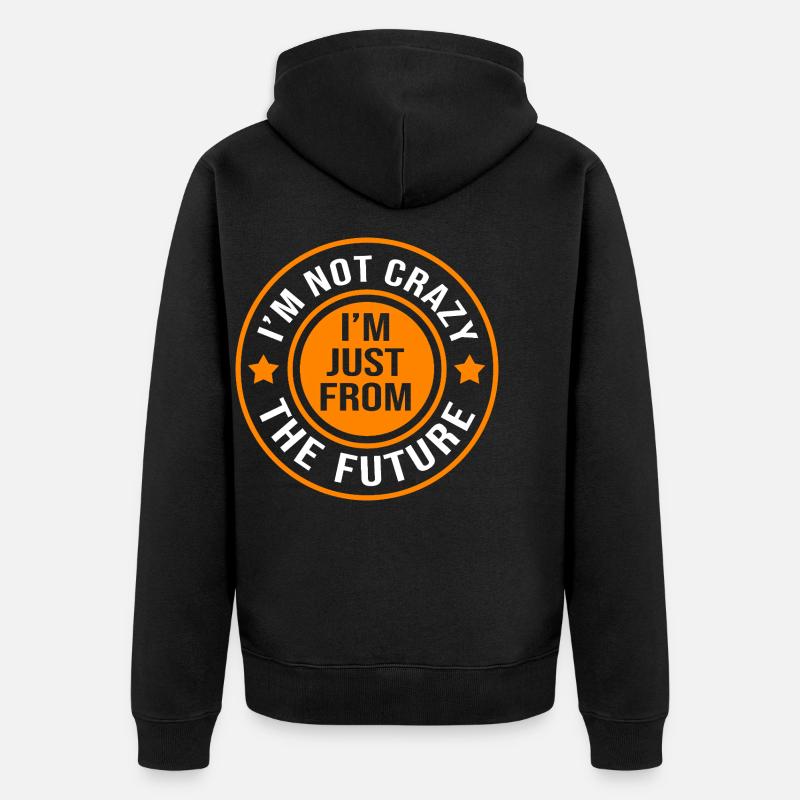 Voyage dans le temps - Veste à capuche bio Premium Unisexe - noir