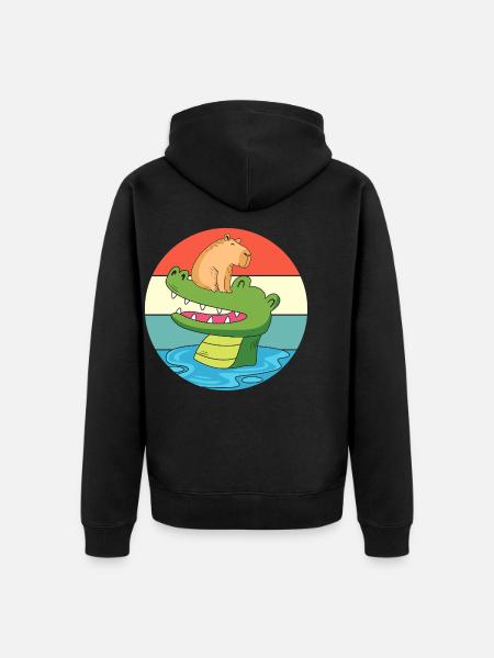 Capybara Capibara - Veste à capuche bio Premium Unisexe - noir
