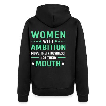 Entrepreneur - Veste à capuche bio Premium Unisexe - noir - Dos - Nico (187cm)