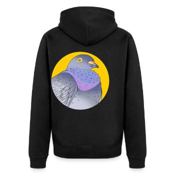 Pigeon Race Pigeon Pigeons - Veste à capuche bio Premium Unisexe - noir - Dos - Nico (187cm)