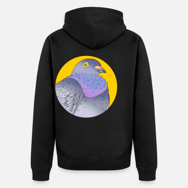 Pigeon Race Pigeon Pigeons - Veste à capuche bio Premium Unisexe - noir