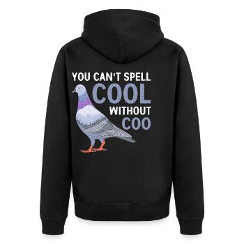 Pigeon Race Pigeon Pigeons - Veste à capuche bio Premium Unisexe - noir - Dos - Nico (187cm)