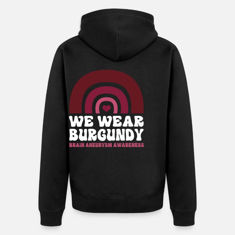 Aneurysma Gehirn - Unisex Premium Bio Zip Hoodie - Schwarz