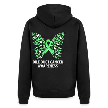 Cancer des canaux biliaires - Veste à capuche bio Premium Unisexe - noir - Dos - Nico (187cm)