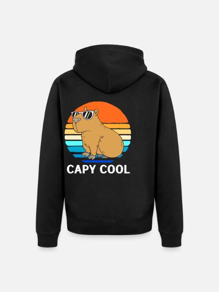 Capibara Capybara - Unisex Premium Organic Zip Hoodie - black