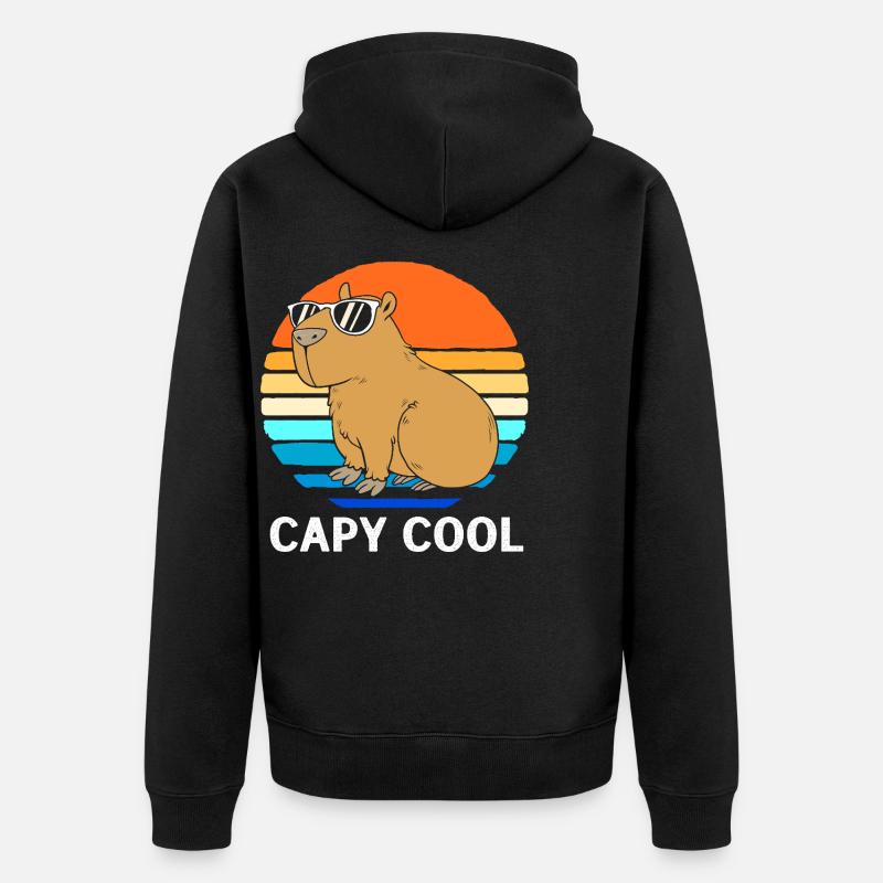 Capibara Capybara - Veste à capuche bio Premium Unisexe - noir