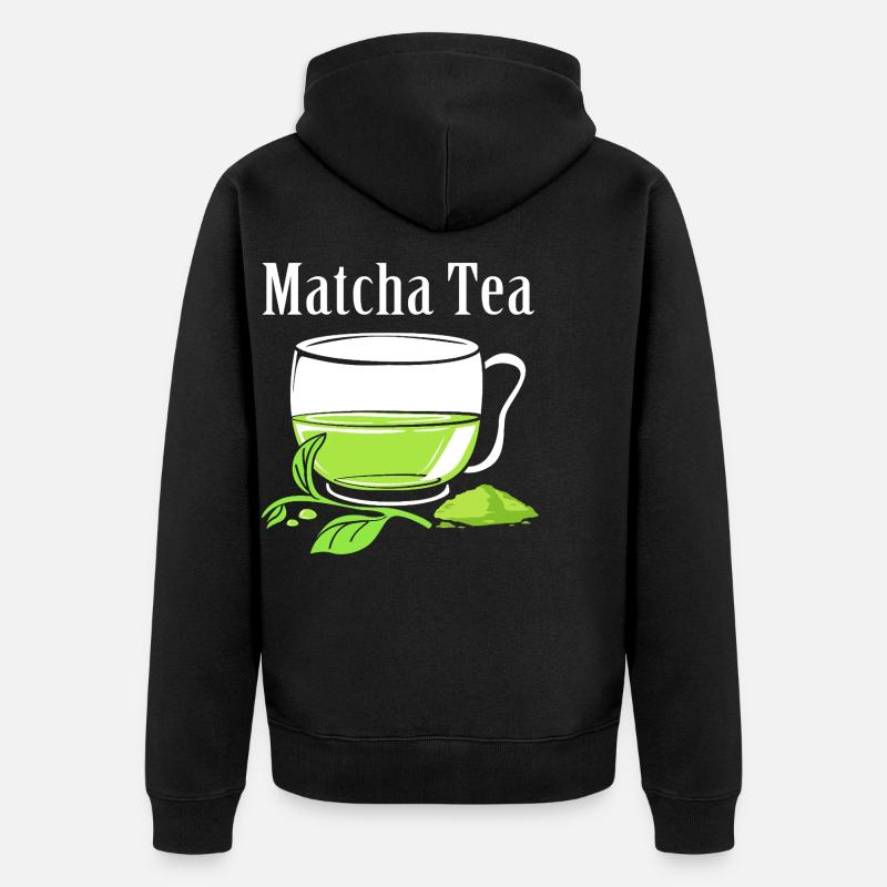 Thé Matcha - Veste à capuche bio Premium Unisexe - noir