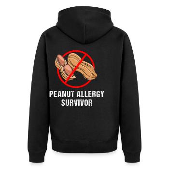 Allergies alimentaires - Veste à capuche bio Premium Unisexe - noir - Dos - Nico (187cm)