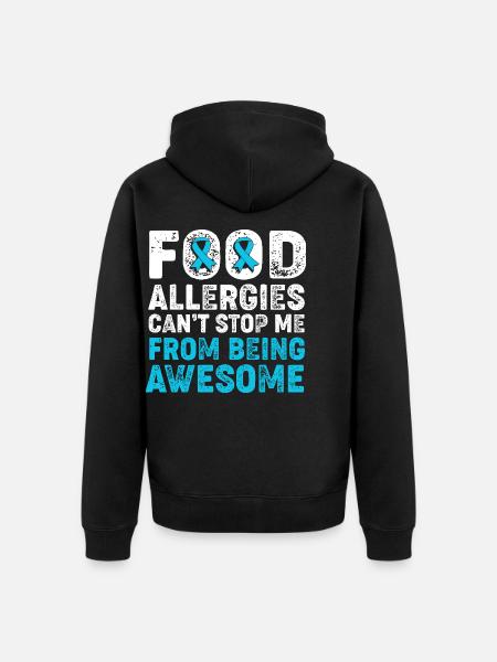 Allergy Food - Unisex Premium Organic Zip Hoodie - black