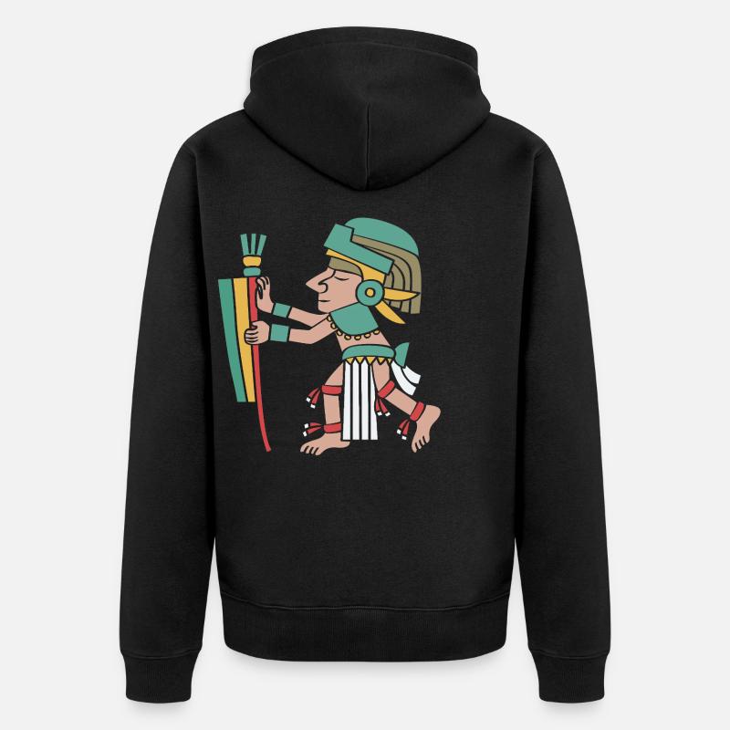 Maya kalender aztec Inka - Unisex Premium Bio Zip Hoodie - Schwarz